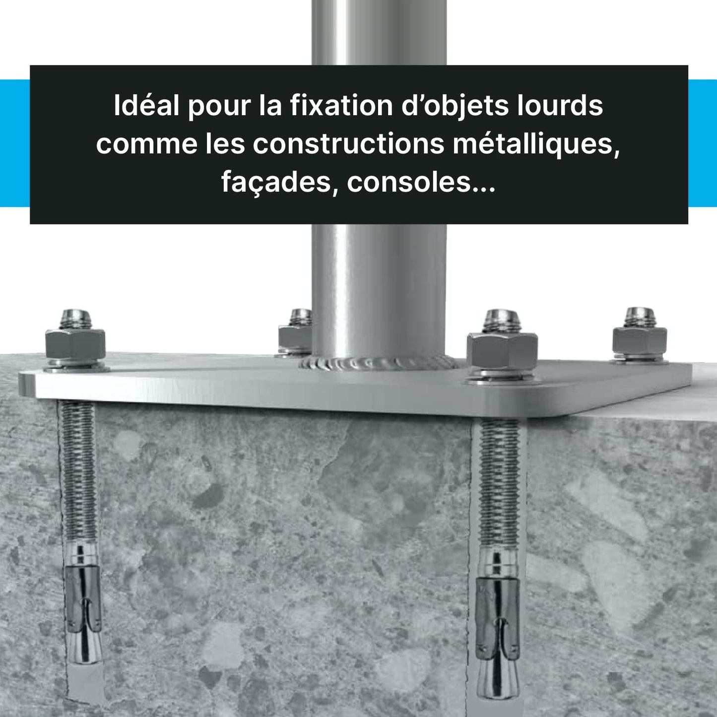 Cheville métallique male en Acier zingué