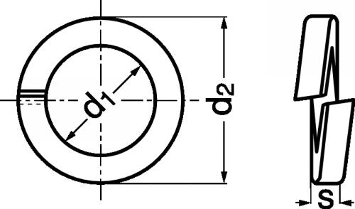 RONDELLE GROWER EN ACIER 8.8 BRUT DIN7980