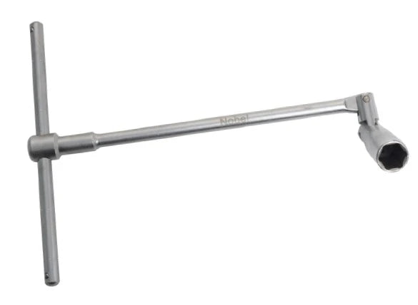 Clé articulée à bougie chrome vanadium finition brillante