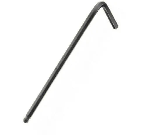 Clé mâle longue à tête sphérique 6 pans chrome vanadium noire
