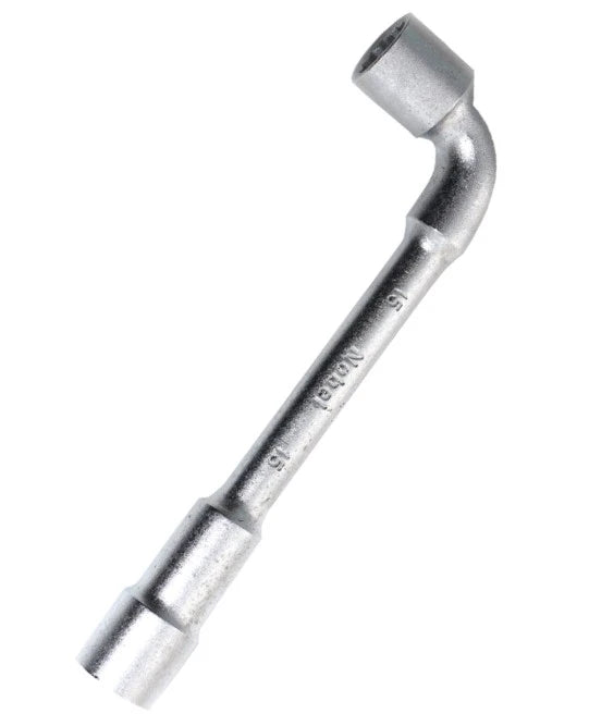 Clé à pipe débouchée chrome vanadium double extrémité