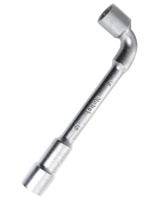 Clé à pipe débouchée chrome vanadium double extrémité