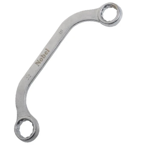 Clé polygonale demi-lune double tête 12 pans chrome vanadium