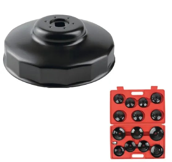 Coffret de 15 clés-cloche filtre à huile multi-cannelures