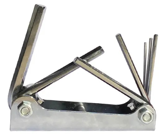 Jeu 7 clés mâles série courte 6 pans chrome vanadium
