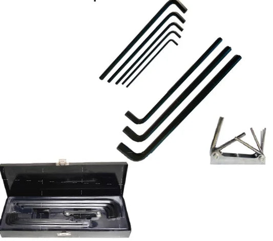 Jeu clés mâles longues et courtes boîte métal chrome vanadium