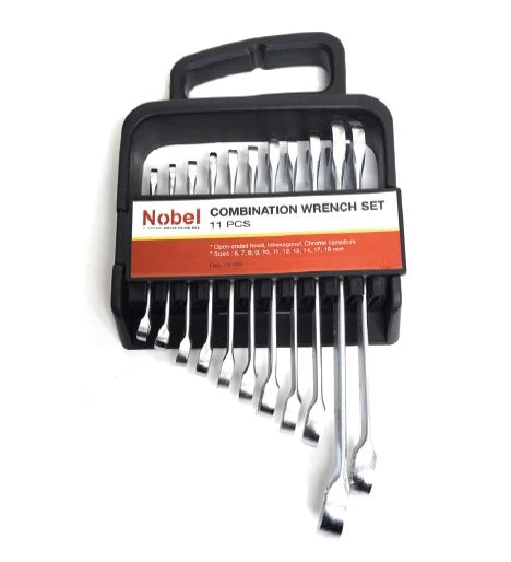 Jeu de 11 clés mixtes chrome vanadium finition brillante