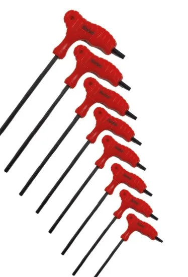 Jeu de 8 clés mâles en T 6 pans chrome vanadium finition noire
