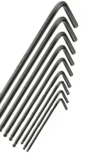 Jeu de 9 clés mâles longues tête sphérique finition noire
