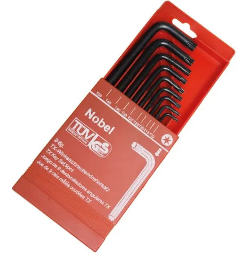 Jeu de clés mâles Torx T10 à T50 chrome vanadium
