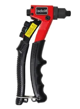 Pince à riveter professionnelle 200 mm avec becs à 90 degrés, éjection automatique et 4 embouts pour rivets 2,4 à 4,8 mm