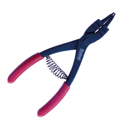 Pince circlips extérieur bec coudé Premium 180 mm en chrome vanadium avec poignées PVC
